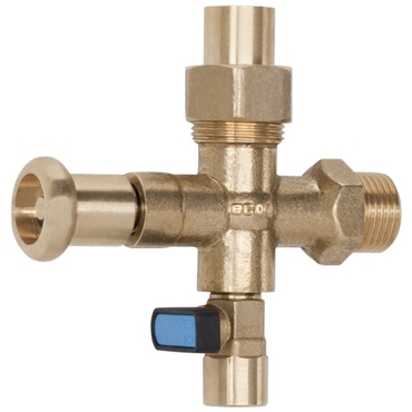 Level gauge push button valve fig. 572ON brass self closing flange
